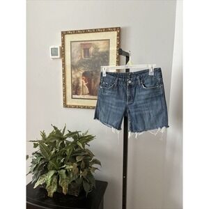 7 For All Mankind Cutoff Shorts Blue Jean Denim 5 Pockets Design Women's 30